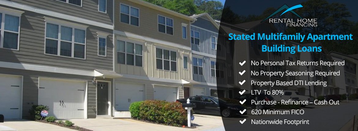 Stated apartment loans for investors with no tax returns required